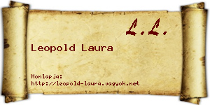 Leopold Laura névjegykártya